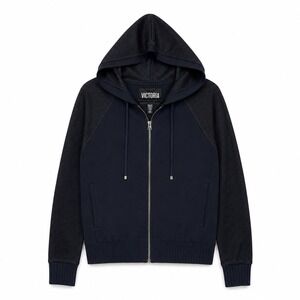 Victoria Sport Mesh Panel Zip Up Hoodie Black XS Athletic‎ Jacket